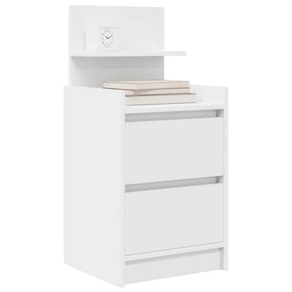 Maison Exclusive - Natborde med 2 skuffer 2 stk hvid 38x34x80 cm Vit