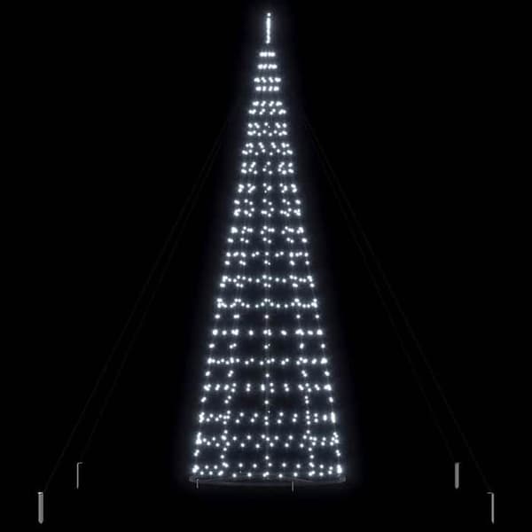 Maison Exclusive - LED-julgran EKENAS 400 cm 800 LED Kallvit Stål Vit kyla