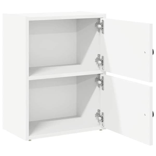 Maison Exclusive - Vit bibliotek 40x24x52 cm ingenjörsträ