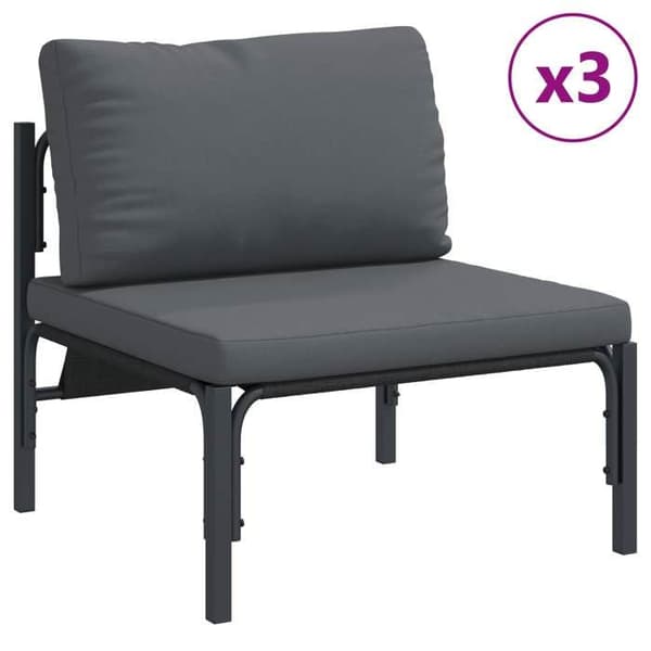Maison Exclusive - 6 osan musta terassikalustesetti