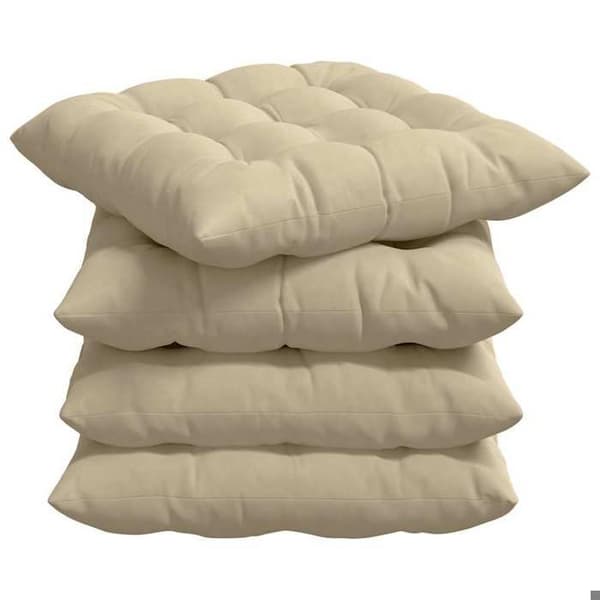 Sittkuddar - EXKLUSIVT HEM - Med knappar - Mikrofiber kräm - 40 x 40 x 6 cm - 4-pack Grädde
