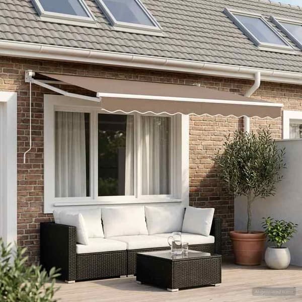 Maison Exclusive - Fällbart tak i taupe 3,5 x 2,5 m
