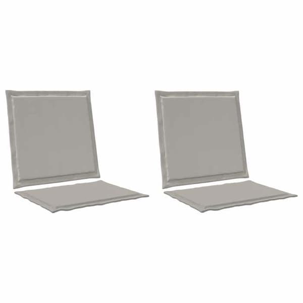 Maison Exclusive - Sæde- og rygpuder Polyester Lys Grå 47 x 45 x 2 cm