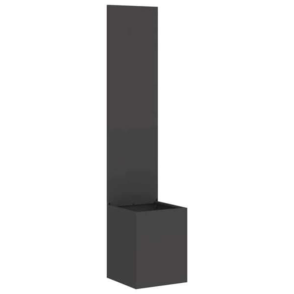 Havemur - EKSKLUSIV HUS - 32 x 32 x 150 cm - Sort - Robust stål - Mat finish Svart