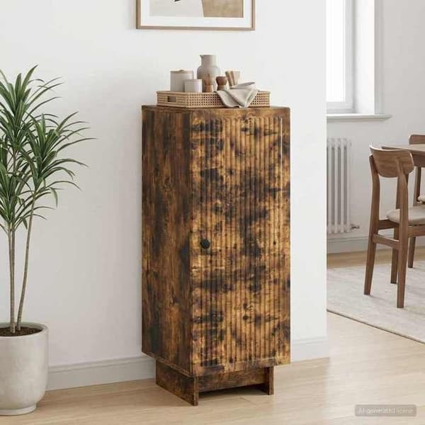 Maison Exclusive - Buffet Røget Eg 33 x 34,5 x 90 cm Ingeniørtræ