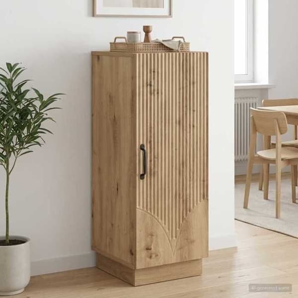 Maison Exclusive - Buffé Ek hantverk 33 x 34,5 x 87 cm Ingenjörsträ
