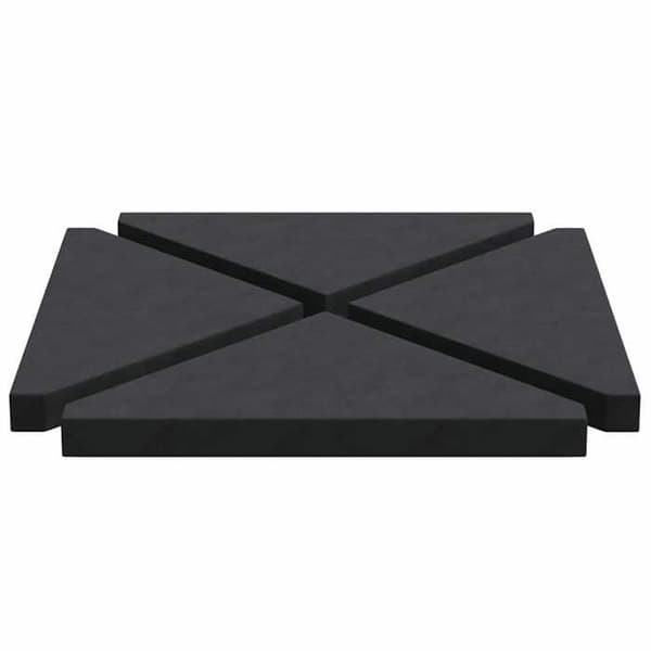 Maison Exclusive - Parasolfødder 4 stk. trekantet sort granit 14kg