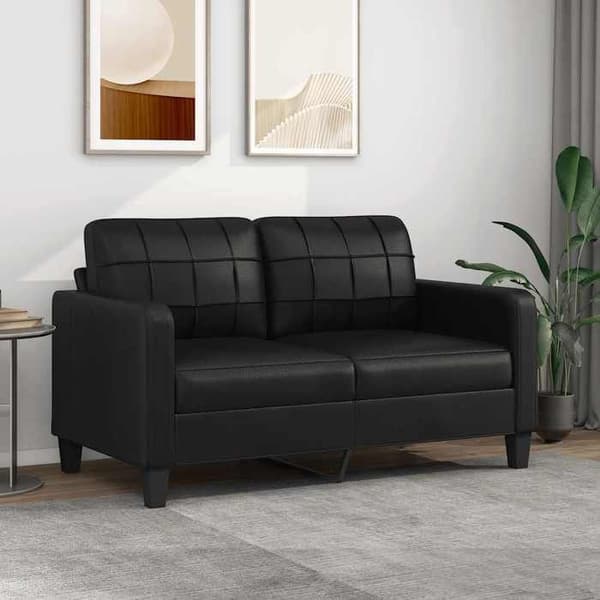 Maison Exclusive - 2-personers Sofa Sort 140 cm Syntetisk Læder