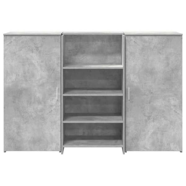 Maison Exclusive - Grå betong receptionsdisk 155x50x103,5cm ingenjörsträ