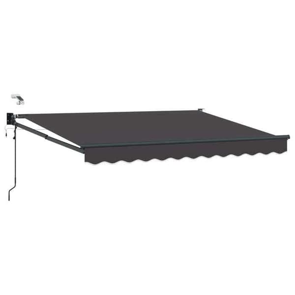 Fällbart tak - EXKLUSIV HEM - 3,5 x 2 m - Motoriserad - LED och vädersensor - Antracit aluminium antracit