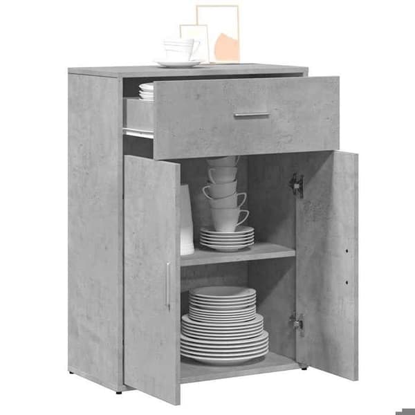 Maison Exclusive - Betonggrå buffé 60x30x84 cm ingenjörsträ