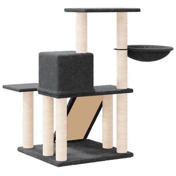 Maison Exclusive - Kattträd med sisal klöstrumpor Mörkgrå 82 cm mörkgrå