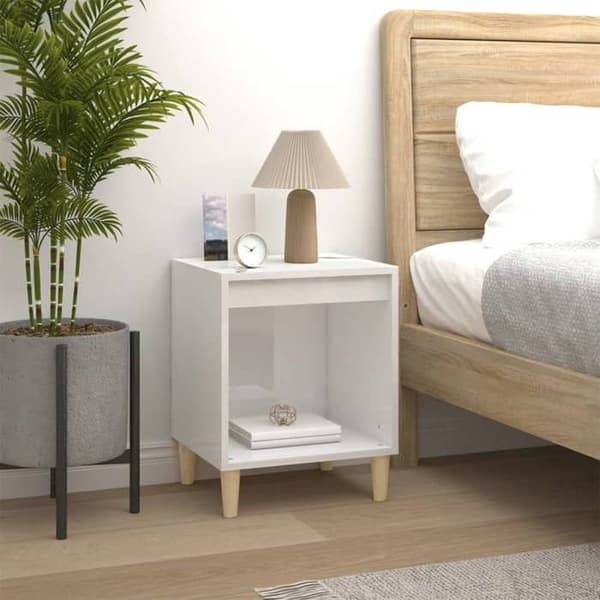 Maison Exclusive - Sängbord 2 st Vit blank 40x35x50 cm Strålande vit