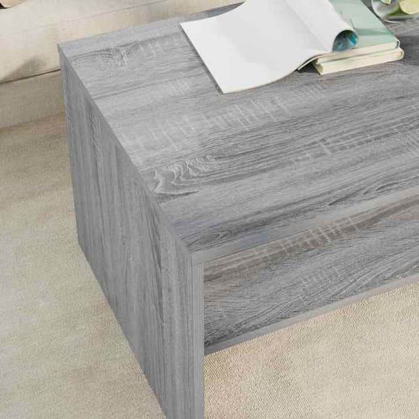 Bord - EKSKLUSIV HUS - Grå Sonoma 80x50x40 cm - Ingeniørtræ - Indbyggede hylder - Rektangulær Gris Sonoma