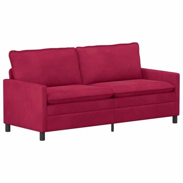Maison Exclusive - Soffgrupp 2 delar Bordeaux Sammet