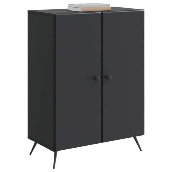 Buffet - EKSKLUSIVT HUS - 66 x 34,5 x 90 cm - Sort - Ingeniørtræ - Rummelig opbevaring Svart