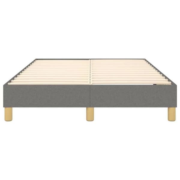 Maison Exclusive - Sängram med lameller mörkgrå 120x200 cm tyg mörkgrå