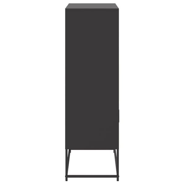Maison Exclusive - Sort høj buffet 68,5x38,5x123,5 cm stål Svart