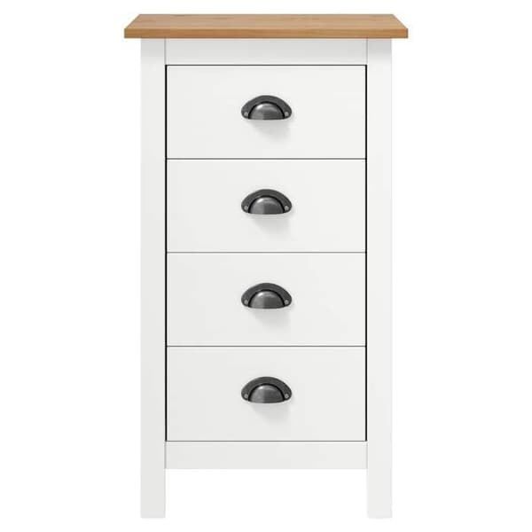 Maison Exclusive - Buffet Hill Blanc 46x35x80 cm Massivt furu Vit
