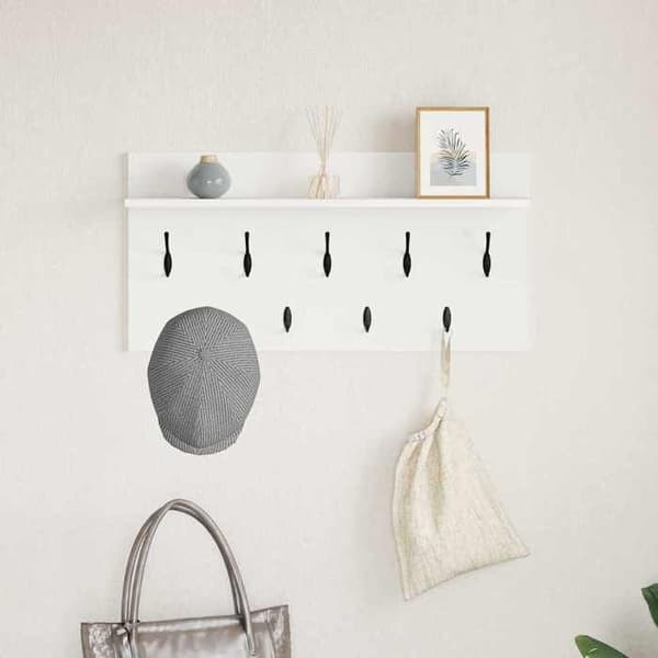 Maison Exclusive - Väggmonterad klädhängare Vit 80 x 40 x 12 cm Vit