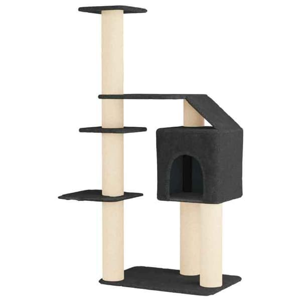 Maison Exclusive - Kattträd med sisal klöspinnar Mörkgrå 183 cm