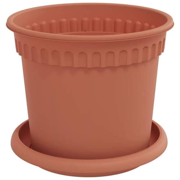 Maison Exclusive - Blomkrukor 6 st Röd tegel Plast