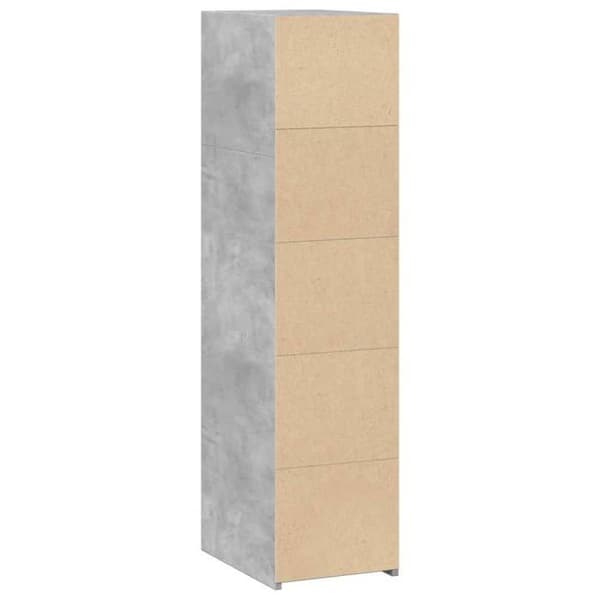 Maison Exclusive - Grå betongbuffé 30x41x124 cm ingenjörsträ