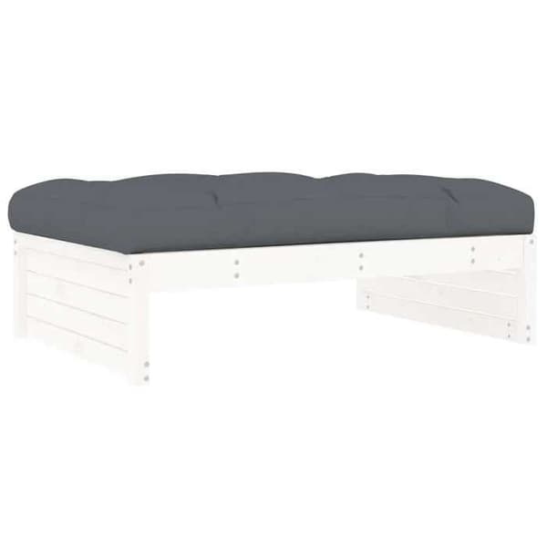 Maison Exclusive - Trädgårdsfotstöd 120x80 cm vit massiv furu