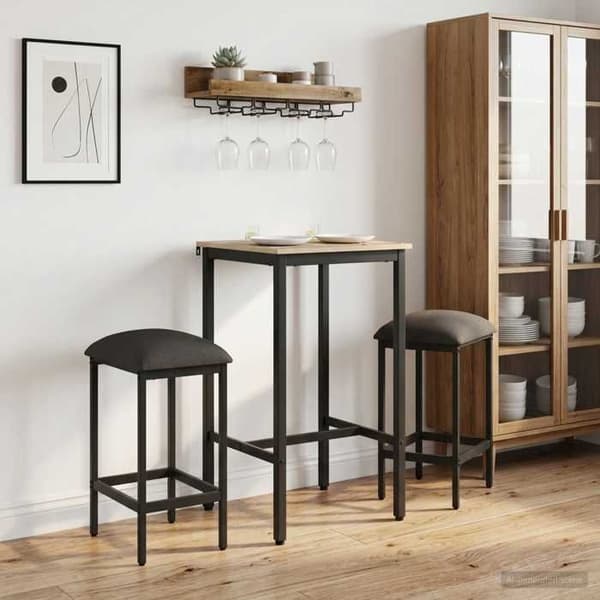 Maison Exclusive - Barstol 2 st Grå mörk 40 x 32 x 74 cm