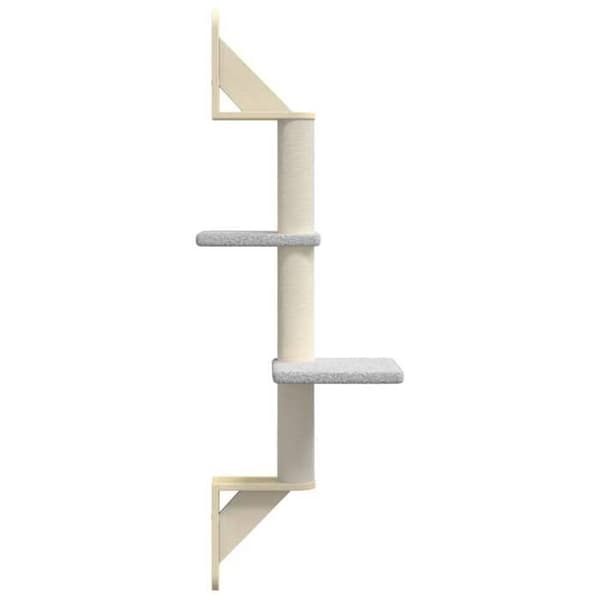 Maison Exclusive - Väggmonterad kattträd med klösmatta ljusgrå 108 cm ljusgrått