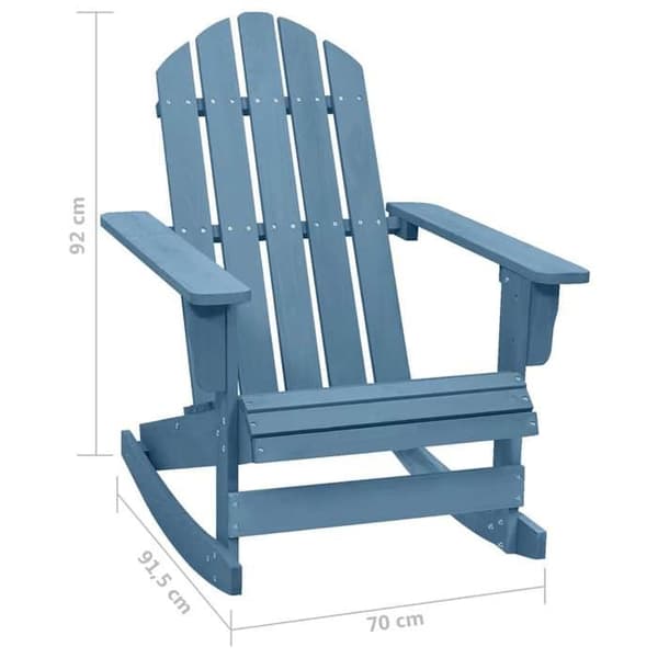 Maison Exclusive - Adirondack gungstol i massiv granträ blå Blå