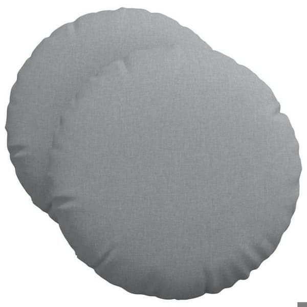 Maison Exclusive - Sittkuddar 2 st Tyg Ljusgrå Ø50 x 19 cm Ljusgrått