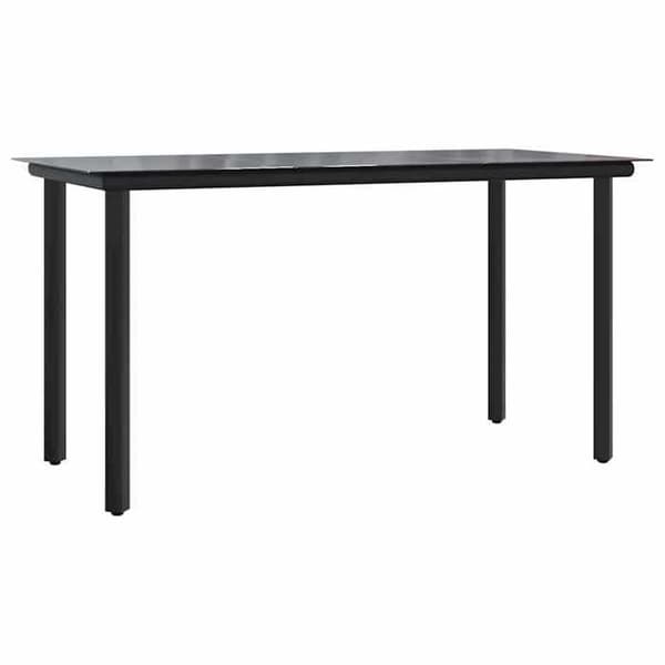 Maison Exclusive - Trädgårdsset med matbord och kuddar 7 delar grå rotting