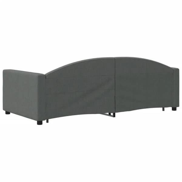 Maison Exclusive - Dagbädd med utdragssäng utan madrass mörkgrå 90x190 cm