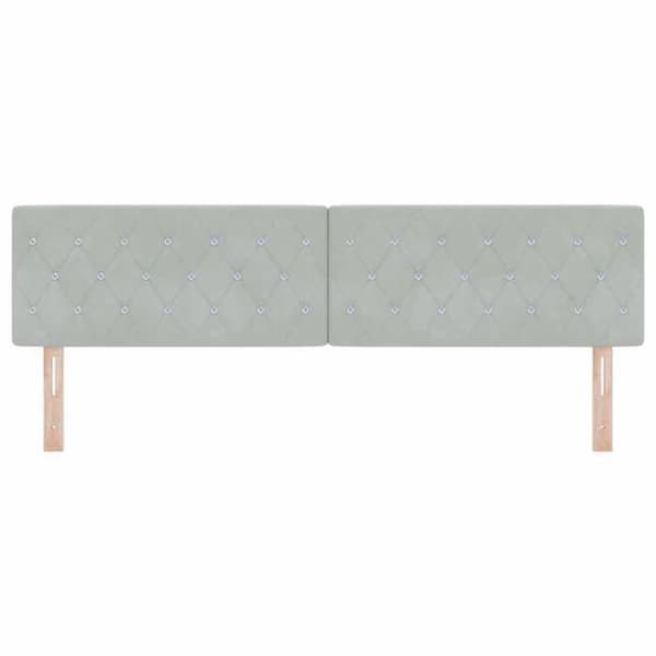 Maison Exclusive - Ljust grått sänggavel 180 cm Sammet Ljusgrått