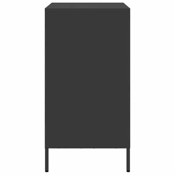 Maison Exclusive - Buffet sort 68x39x73,5 cm koldvalset stål