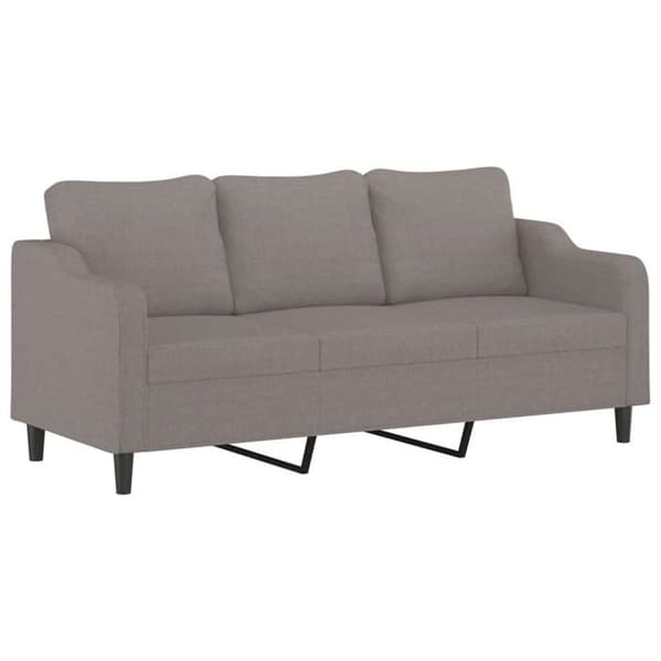 Maison Exclusive - 3-delars soffgrupp med kuddar i taupe tyg
