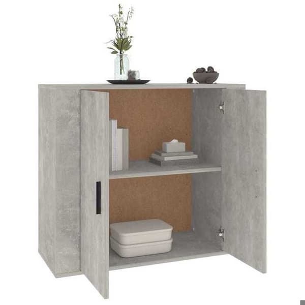 Maison Exclusive - Buffet Grå beton 80x33x70 cm Ingeniørtræ