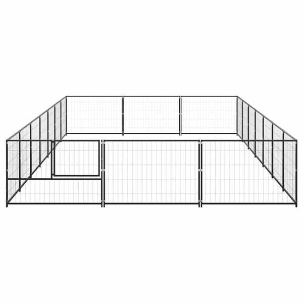 Chenil - Eksklusiv Hus - Sort - Robust Stål - 700×300×70 cm (21 m²) Svart