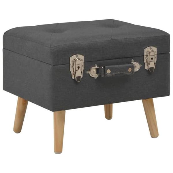 Maison Exclusive - 40 cm tummanharmaa säilytystuoli kangasta mörkgrå