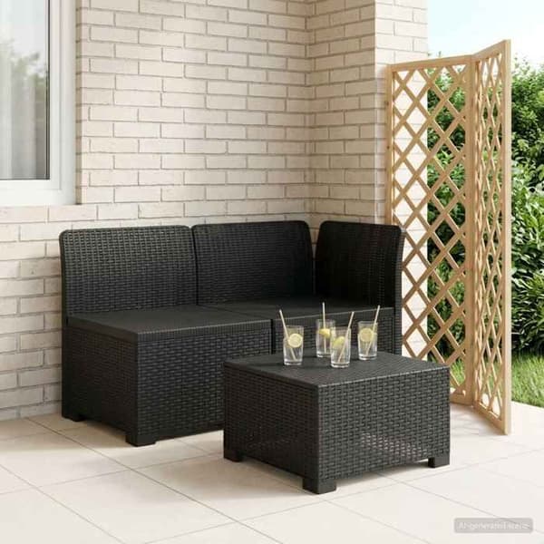 Maison Exclusive - Havebænk 2 pladser look rattan 2 pladser PP Antracit