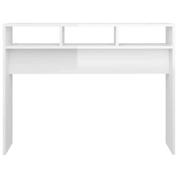 Maison Exclusive - Konsolbord vit glans 105x30x80 cm ingenjörsträ Vit