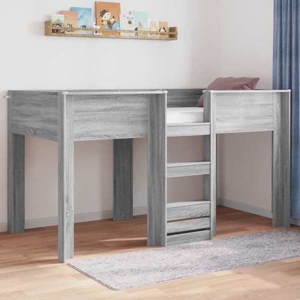 Maison Exclusive - Bunk säng för barn Grå Sonoma 100 x 200 cm