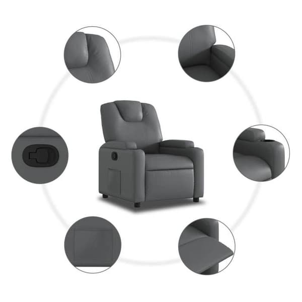 Maison Exclusive - Grå recliner i konstläder Grå