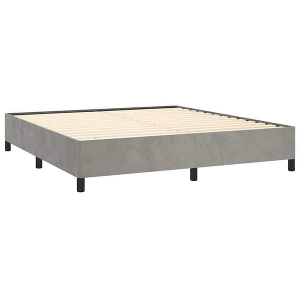 Maison Exclusive - Sengebund uden madras lys grå 152x203 cm velour
