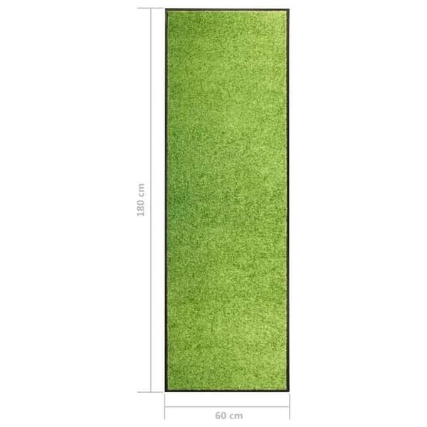 Maison Exclusive - Pesukelpoinen matto Vihreä 60x180 cm