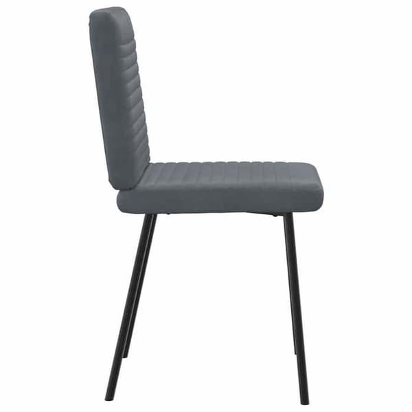 Maison Exclusive - Matstolar set om 2 Mörkgrå Sammet