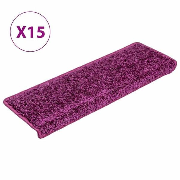 Maison Exclusive - Trappe tæppe 15 dele 65 x 21 x 4 cm Lilla Rektangulær kant Violett