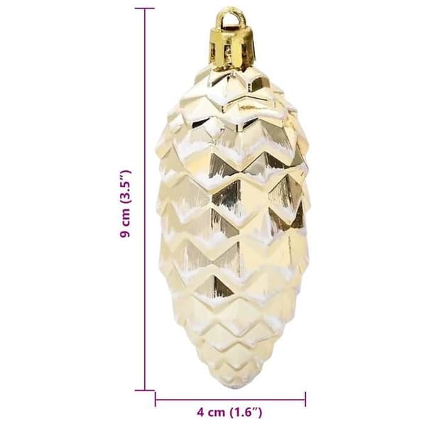 Maison Exclusive - Julefyrrekogle Bold 40 stk Doré 4 x 9 cm Plastik