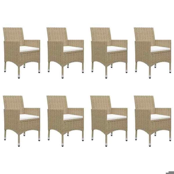 Maison Exclusive - Have spisebordssæt 9 dele Beige beige